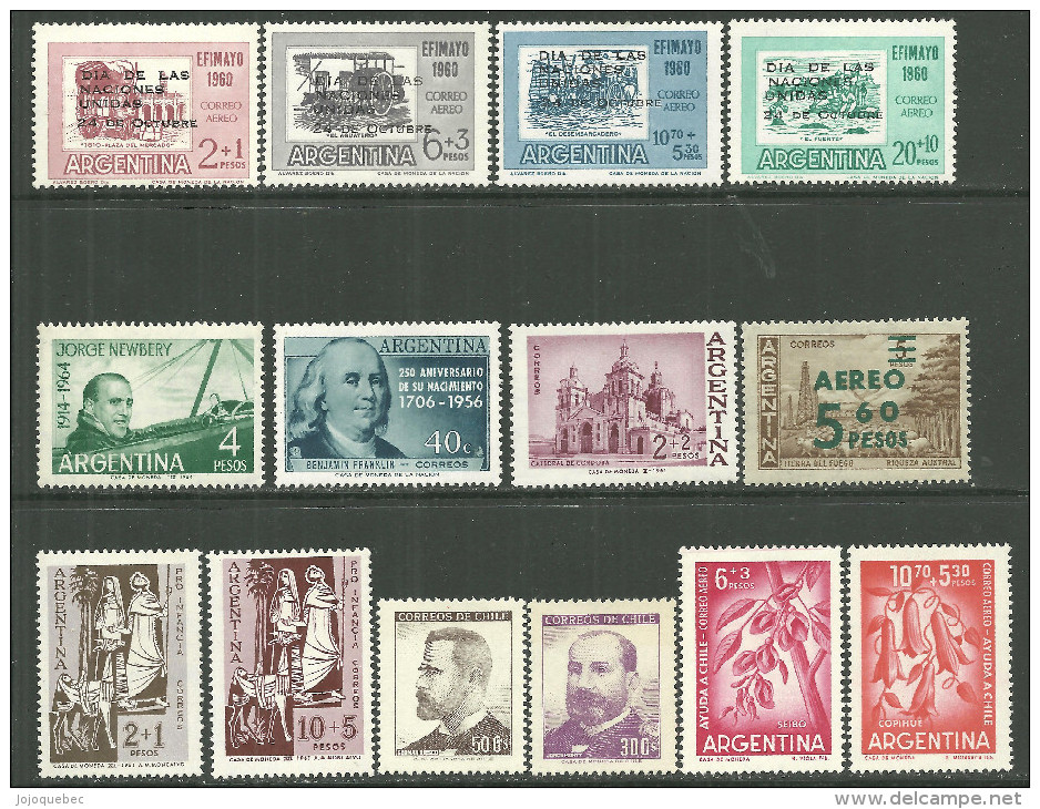 Argentine Neufs Sans Et Avec Charniére, MIXED, MINT NEVER HINGED, & HINGED, DIA DE LAS NACIONES UNIDAS 24 DE OCTUBRE - Unused Stamps