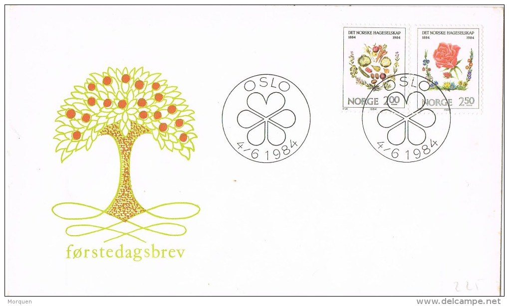 12501. Carta F.D.C. OSLO (Noruega) 1984. Centenario Horticultura - Otros & Sin Clasificación