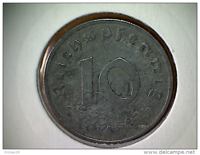 Allemagne 10 Pfennig 1942 A - 10 Reichspfennig