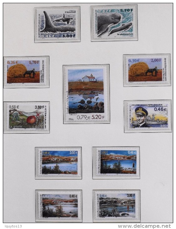 St-PIERRE Et MIQUELON 2001 - Le N° 738 Au N° 745- Et Du N° 754 Au N° 756 - 11 Timbres NEUFS** - Unused Stamps