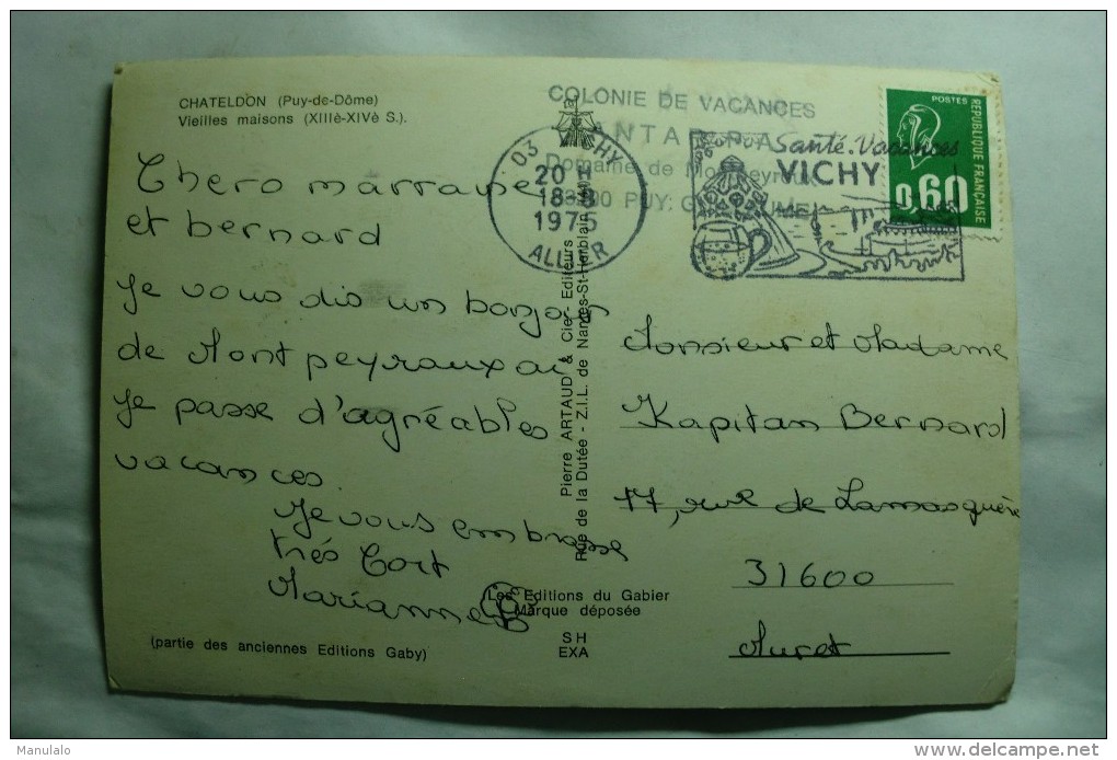 D 63 - Chateldon - Vieilles Maisons - Chateldon