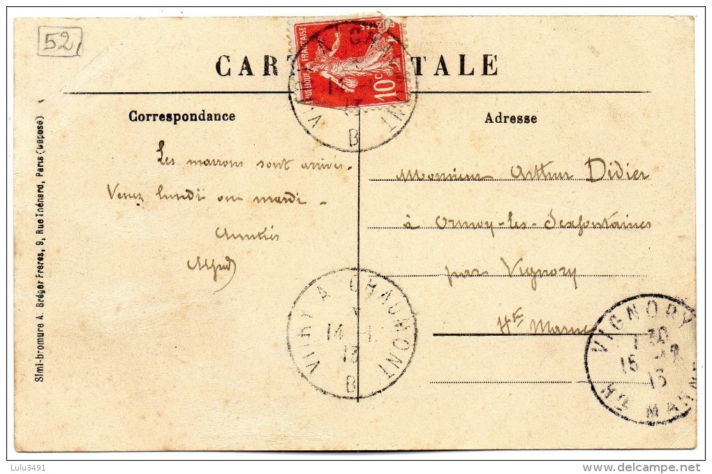 CPA- JUZENNECOURT (52) - Vue Sur L'entrée Du Village En 1913 - Juzennecourt
