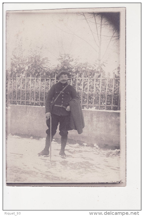 Chasseur Alpin En Uniforme (carte Photo) - Uniformi