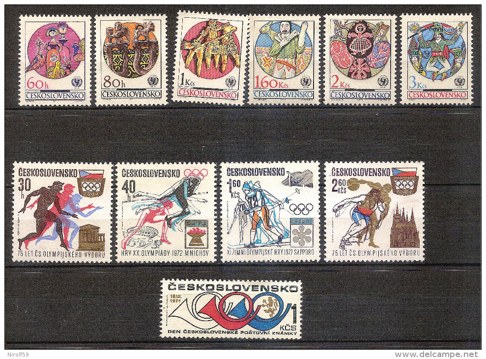 Czechoslovakia 1971 - Year Set - Années Complètes