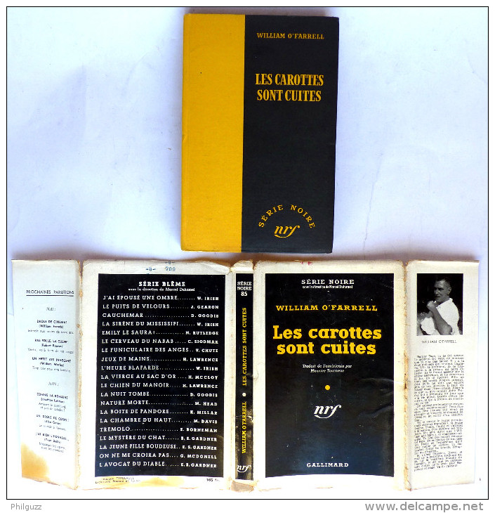 LIVRE POLICIER  NRF GALLIMARD Avec JACQUETTE N° 0085 04-1951 - LES CAROTTES SONT CUITES - WILLIAM O´FARRELL - NRF Gallimard