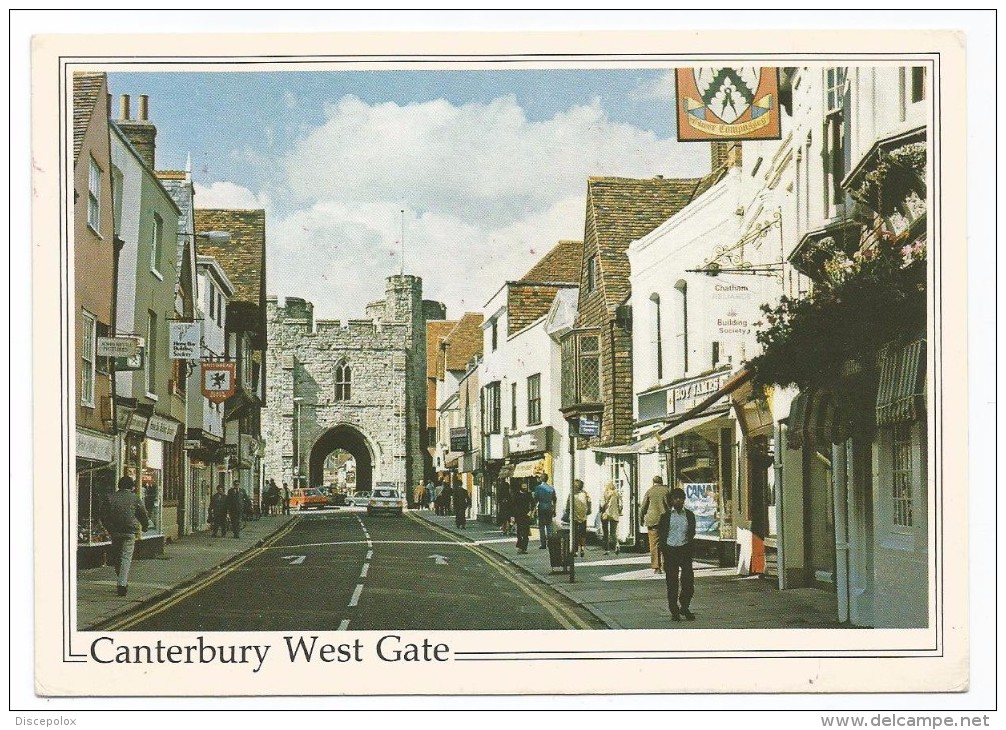 K3661 Canterbury West Gate - Auto Cars Voitures / Viaggiata 1990 - Canterbury