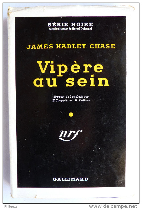 LIVRE POLICIER  NRF GALLIMARD Avec JACQUETTE N° 0119 03-1952 - VIPERE AU SEIN - JAMES HADLEY CHASE - NRF Gallimard