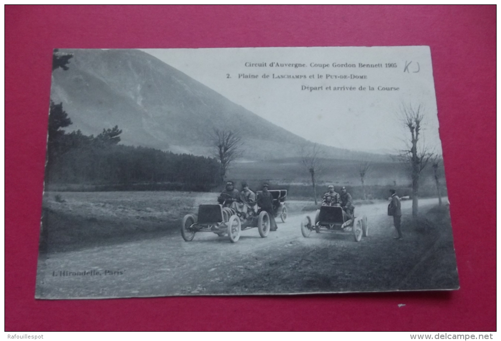 Cp  Circuit D'auvergne Coupe Gordon Bennet  Plaine De Laschamps Et Le Puy De Dome Depart Et Arrivee De La Course - PKW