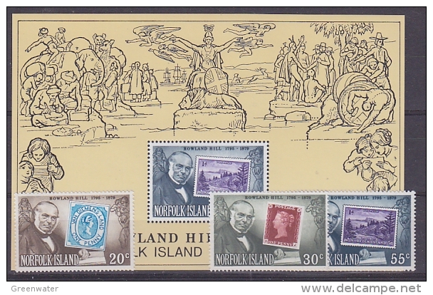 Norfolk Island 1979 Sir Rowland Hill 3v + M/s  ** Mnh (21193) - Norfolk Eiland