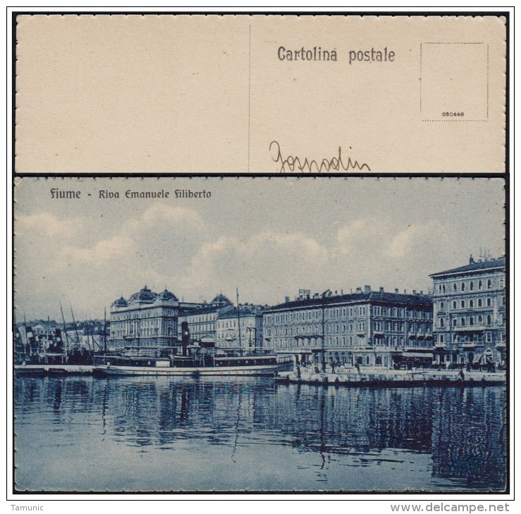 R742 CROATIA RIJEKA FIUME RIVA EMANUELE FILUBERTO (1934) - Croatia