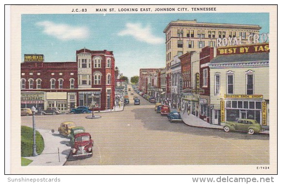 Tennessee Johnson City Main Street Looking East - Johnson City