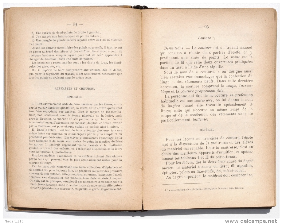 Couture / Mode / RARE Et SUPERBE : GUIDE PRATIQUE Des TRAVAUX à L'AIGUILLE - Edition 1893 - Mode