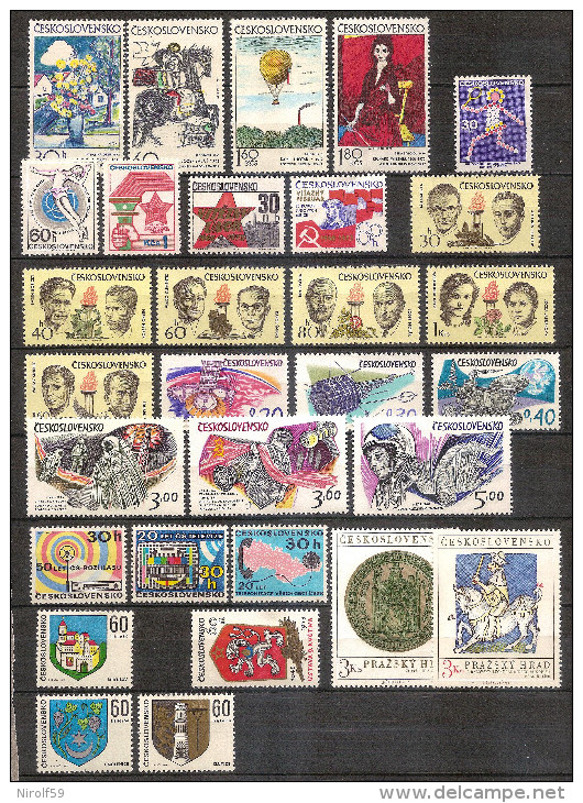 Czechoslovakia 1973 - Year Set - Années Complètes