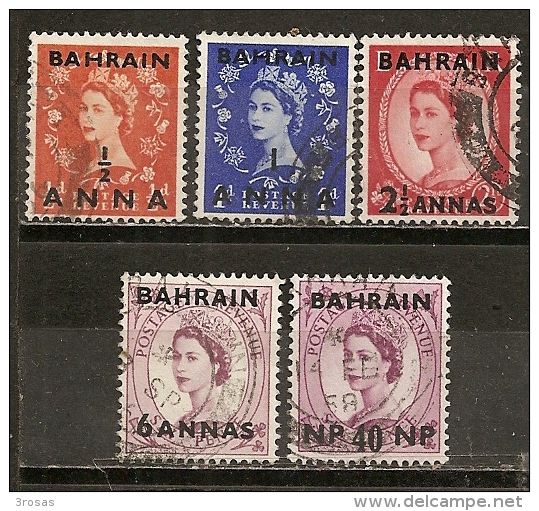 Bahrain 1952/7 Overprints Obl - Bahreïn (...-1965)