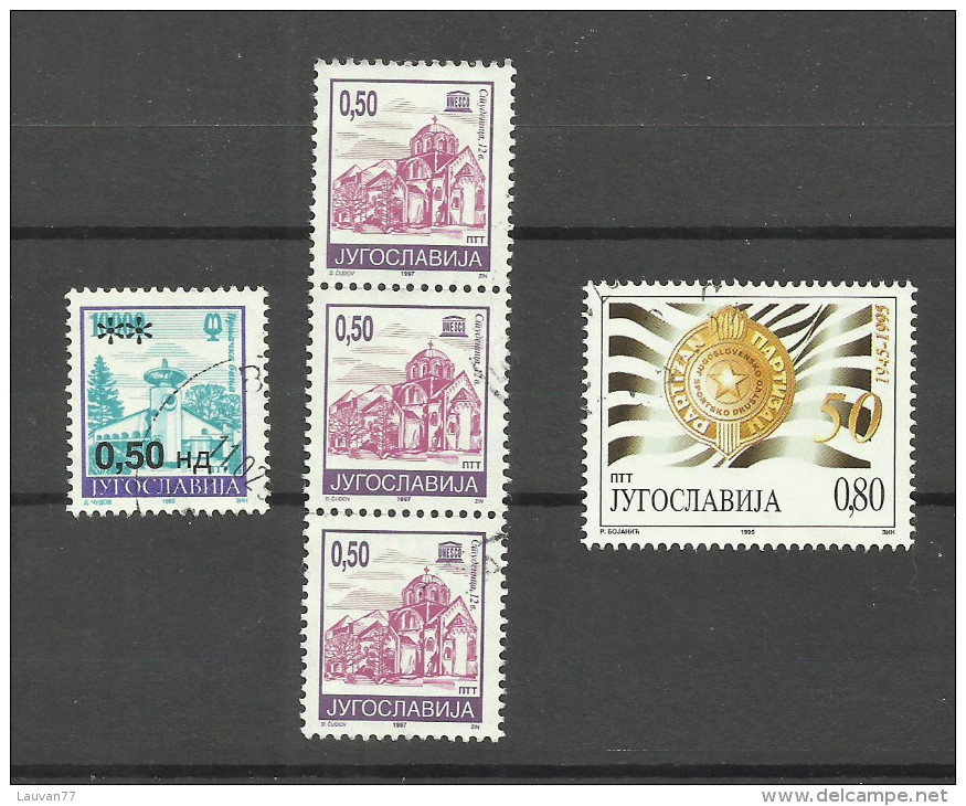 Yougoslavie N°2529, 2535, 2595 Cote 2.65 Euros - Usati