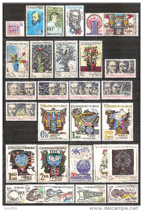 Czechoslovakia 1974 - Year Set - Full Years