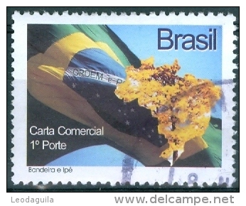 BRAZIL #3003  -  FLAG AND TREE NATIONAL SYMBOLS   -  USED - Personalized Stamps