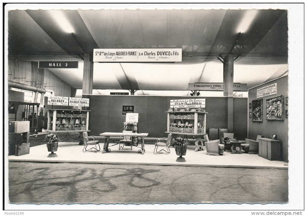 Carte ( Format 15 X 10,5 Cm ) De Tosse Salon De L' Embouteillage 1958 Manufacture De Bouchons Charles Duvicq Recto Verso - Autres & Non Classés