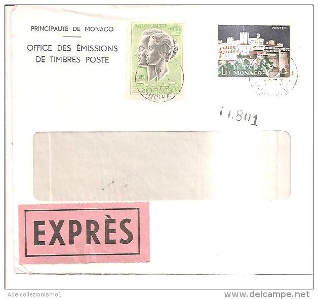 76353) Monaco Espresso Con 3F. Effige Regnan+1f. Veduta Del Castello Da Monaco  Il 13-1-1973 - Covers & Documents