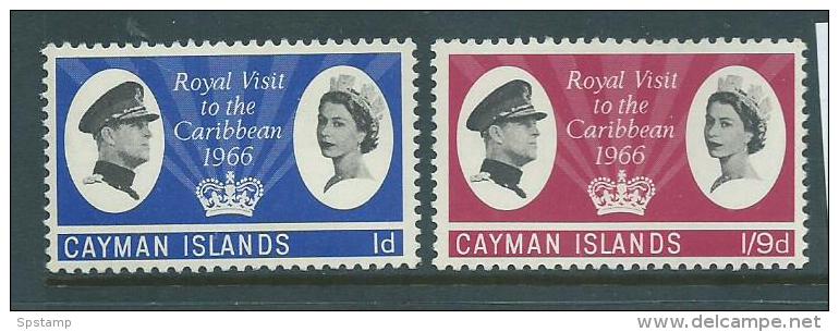 Cayman Islands 1966 Royal Visit Set 2 MNH - Caimán (Islas)
