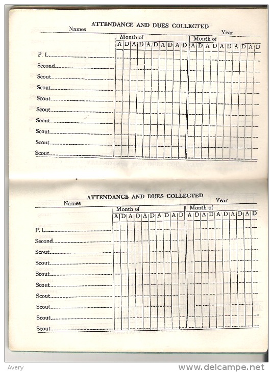 Boy Scouts The Patrol Leaders' Pocket Record Book Canadian Boy Scouts Association Second Bury Troop, Bury Quebec - 1950-Now