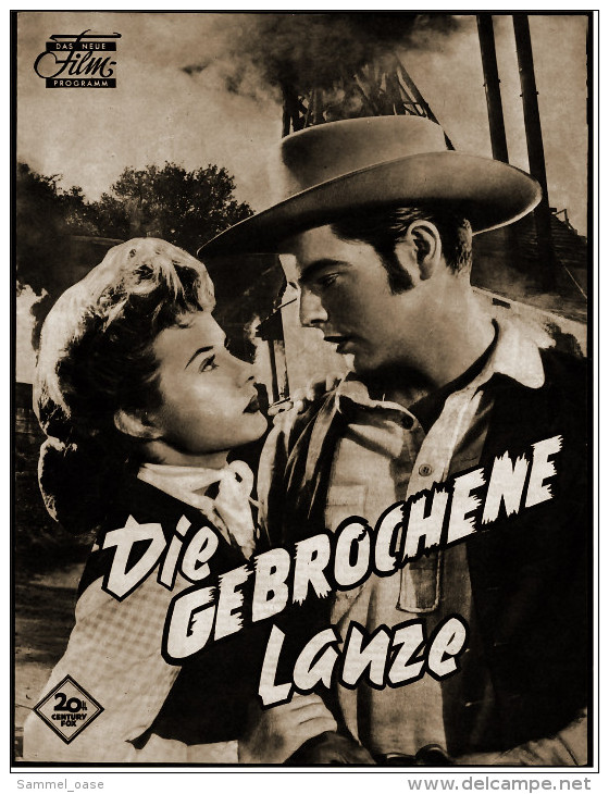 Das Neue Film-Programm Von Ca. 1954  -  "Die Gebrochene Lanze"  -  Mit Spencer Tracy , Robert Wagner - Magazines