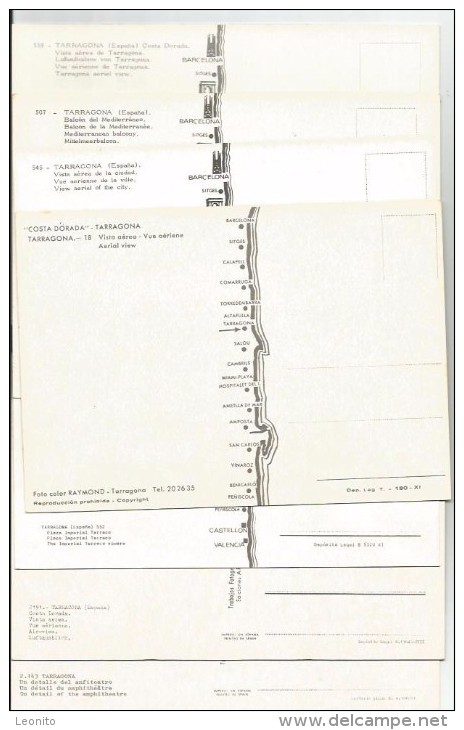 TARRAGONA Espana 7 Postales - Tarragona