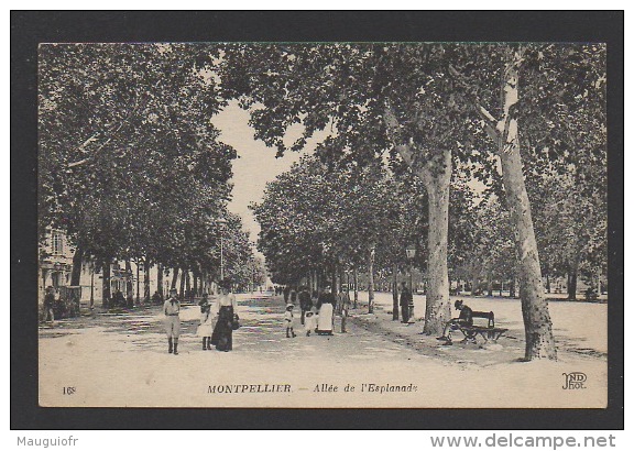 DF / 34  HERAULT / MONTPELLIER / ALLÉE DE L´ESPLANADE / TRES ANIMÉE / CIRCULÉE EN 1921 - Montpellier