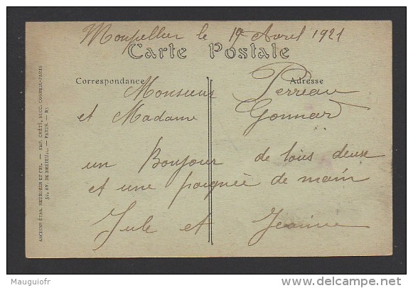 DF / 34  HERAULT / MONTPELLIER / ALLÉE DE L´ESPLANADE / TRES ANIMÉE / CIRCULÉE EN 1921 - Montpellier