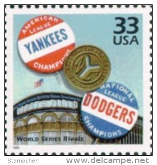 USA 1999 Celebrate The Century 1950's Stamp-World Series Rivals Sc#3187j  Baseball - Baseball