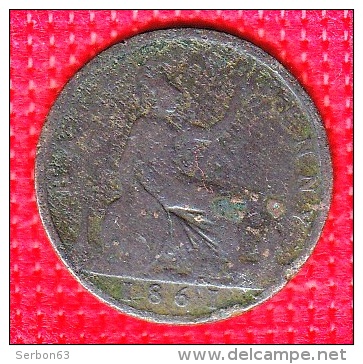 1 PIECE ANGLETERRE HALF PENNY 1861 VICTORIA D : G : BRITT : REG : F : D :  N° 172 - Autres & Non Classés