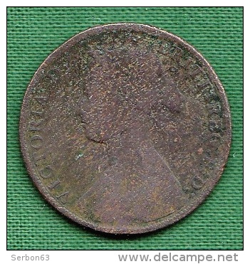 1 PIECE ANGLETERRE HALF PENNY 1861 VICTORIA D : G : BRITT : REG : F : D :  N° 172 - Autres & Non Classés