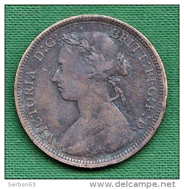 1 PIECE ANGLETERRE HALF PENNY 1890 VICTORIA D : G : BRITT : REG : F : D :  N° 174 - Autres & Non Classés