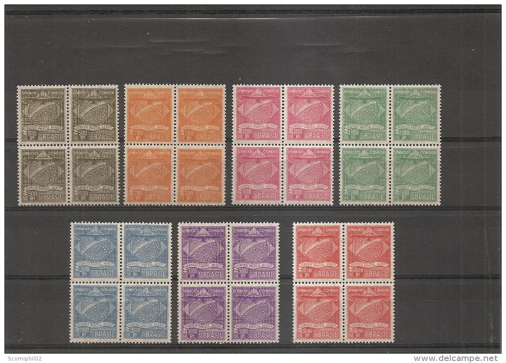 Brésil -Compagnie Privée "CONDOR" ( 1/7 XXX -MNH- En Bloc De 4) - Luchtpost (private Maatschappijen)