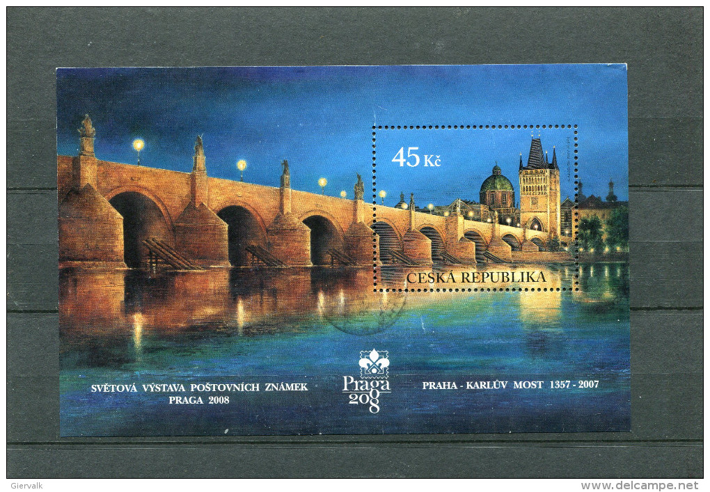 CZECH REPUBLIC 2007 BRIDGE SHEET CTO. - Blocks & Sheetlets