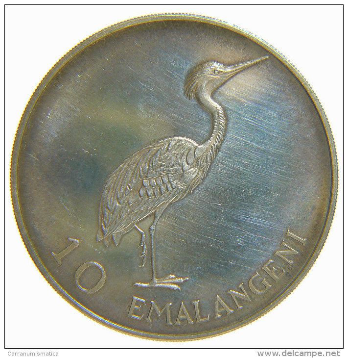 SWAZILAND - KINGDOM Of SWAZILAND  - 10 EMALANGENI (1975) - SOBHUZA II / SILVER COIN - Swaziland