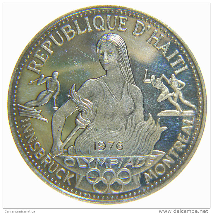 HAITI - REPUBLIQUE D' HAITI - 50 GOURDES (1974) / 1976 OLYMPICS GAMES - SILVER COIN (925 %) - Haiti