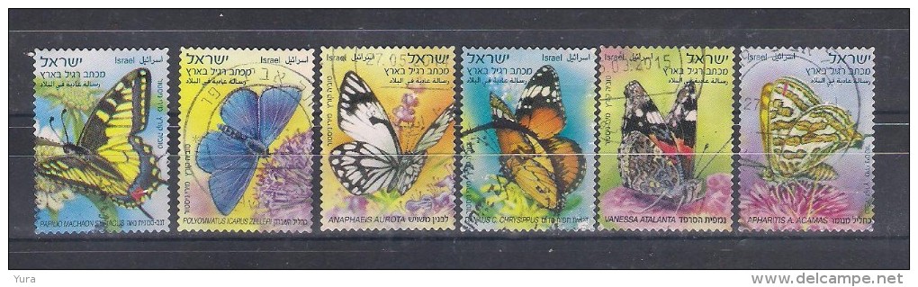 Israel 2013 Butterfliers 6 Different (a3p13) - Used Stamps (without Tabs)