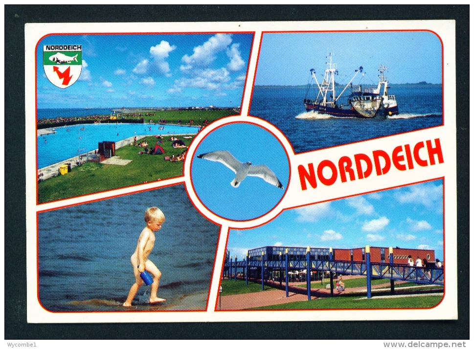 GERMANY  -  Norddeich  Multi View  Used Postcard As Scans - Norden