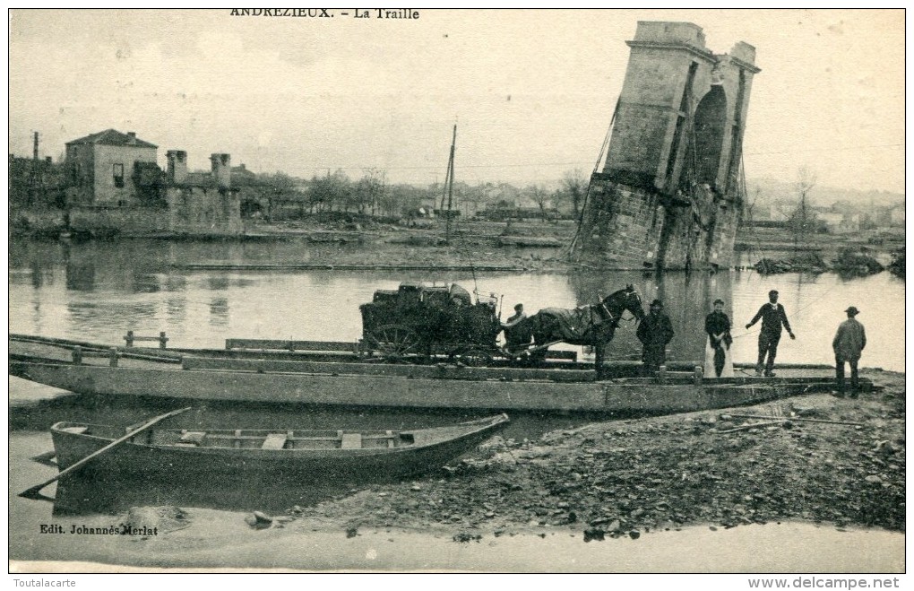 CPA 42 ANDREZIEUX LA TRAILLE Voir Pub Au Verso - Andrézieux-Bouthéon