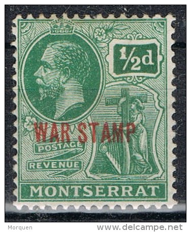 Sello War Stamp 1/2 D MONTSERRAT  * - Montserrat