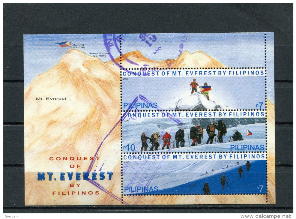 PHILIPPINES 2006 CONQUEST OF THE MOUNT EVEREST SHEET CTO. - Escalade