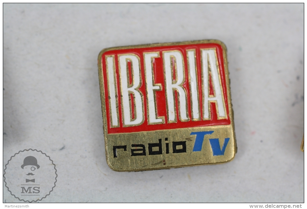 Vintage Iberia Radio TV - Pin Badge #PLS - Medios De Comunicación