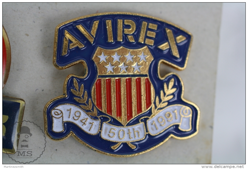 AVIREX 50th Anniversary - Advertising Pin Badge #PLS - Marcas Registradas