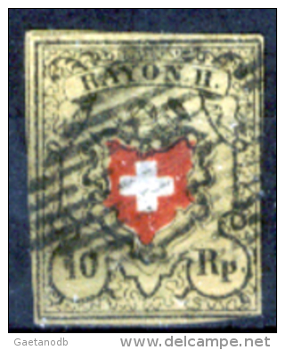 Svizzera-002 - 1850 - Y&T: N. 15 (o) - Privo Di Difetti Occulti. - 1843-1852 Timbres Cantonaux Et  Fédéraux