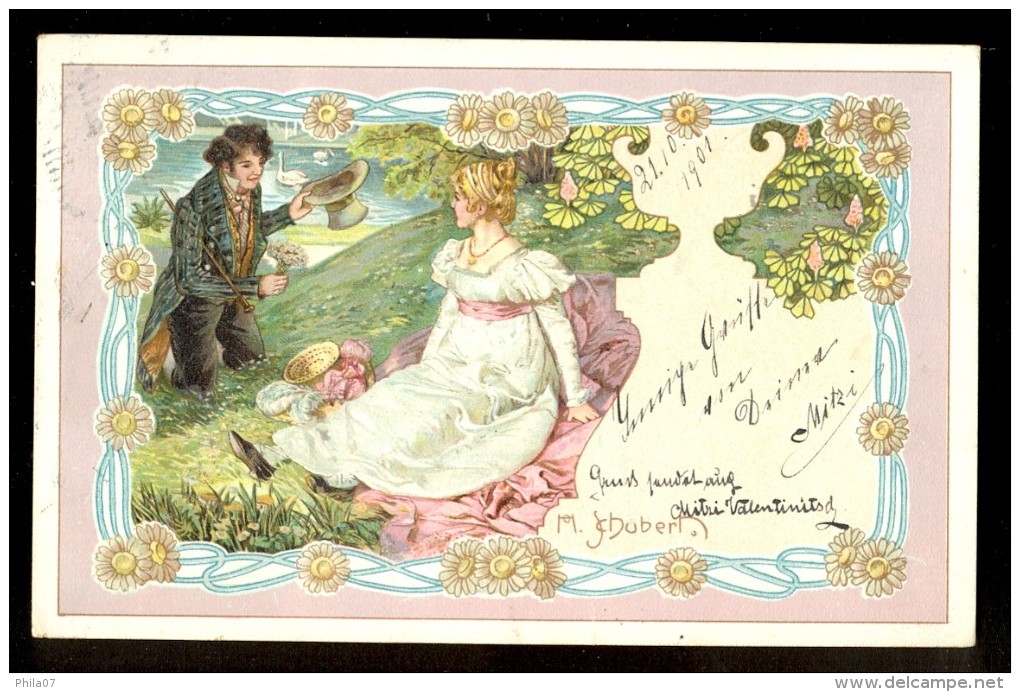 Schubert Illustration / Year 1901 / Old Postcard Circulated - Schubert