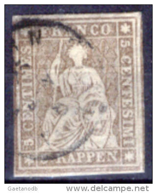 Svizzera-005 - 1854 - Y&T: N. 26 (o) - Privo Di Difetti Occulti. - Used Stamps