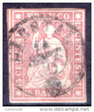 Svizzera-013 - 1854 - Y&T: N. 28 (o) - Privo Di Difetti Occulti. - Used Stamps