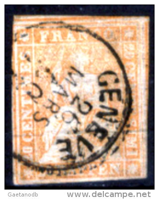 Svizzera-016 - 1854 - Y&T: N. 29 (o) - Privo Di Difetti Occulti. - Used Stamps