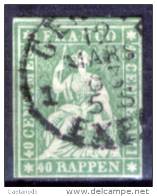 Svizzera-018 - 1854 - Y&T: N. 30 (o) - Privo Di Difetti Occulti. - Used Stamps